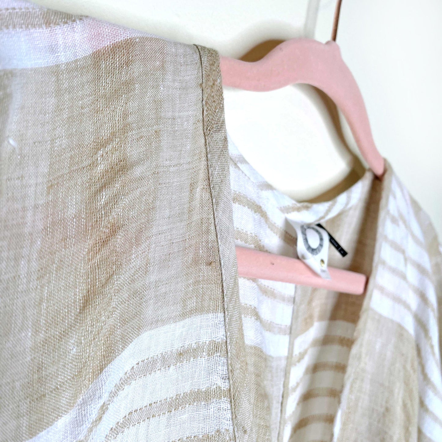 akemi + kin oversized striped linen tunic cover up - size small