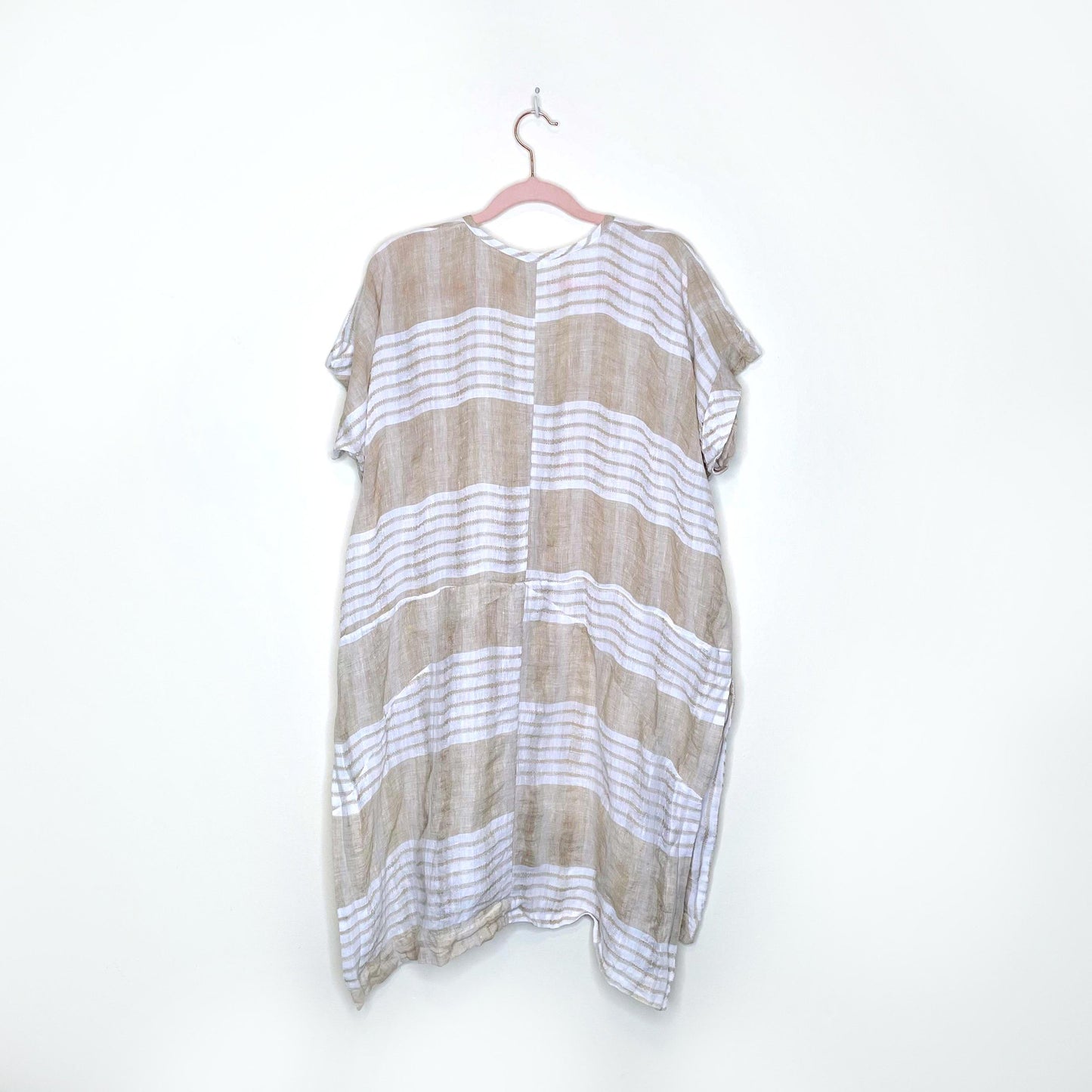 akemi + kin oversized striped linen tunic cover up - size small