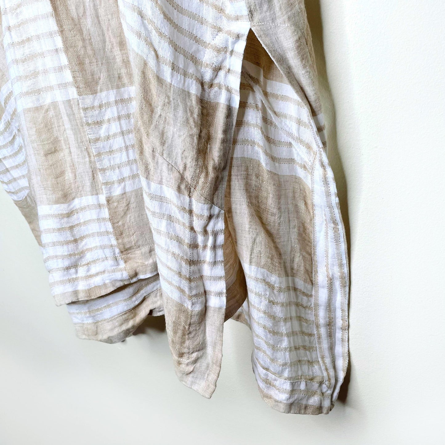 akemi + kin oversized striped linen tunic cover up - size small