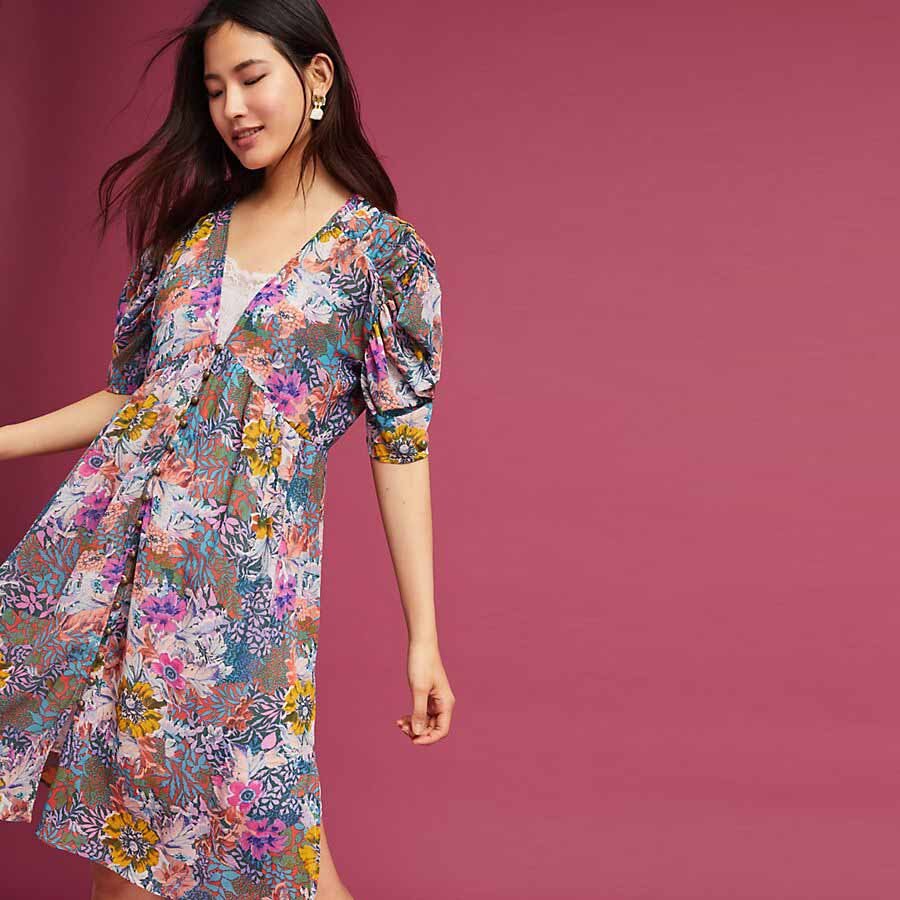 Akemi + Kin Valencia floral sheer dress - size Medium