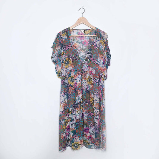 Akemi + Kin Valencia floral sheer dress - size Medium
