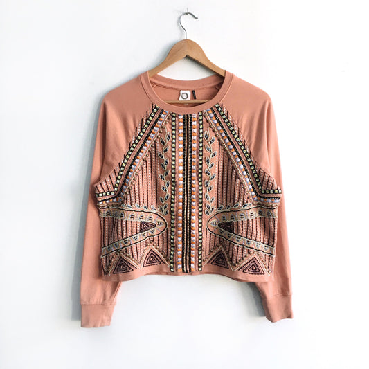 Akemi + Kin Rose Embellished Sweater - size Small