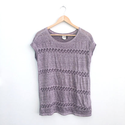 Akemi + Kin Lattice Crochet Top - size Medium