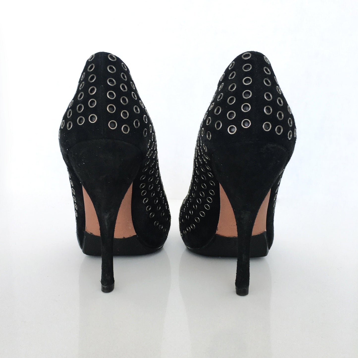Alaïa Paris black suede studded pumps - size 38