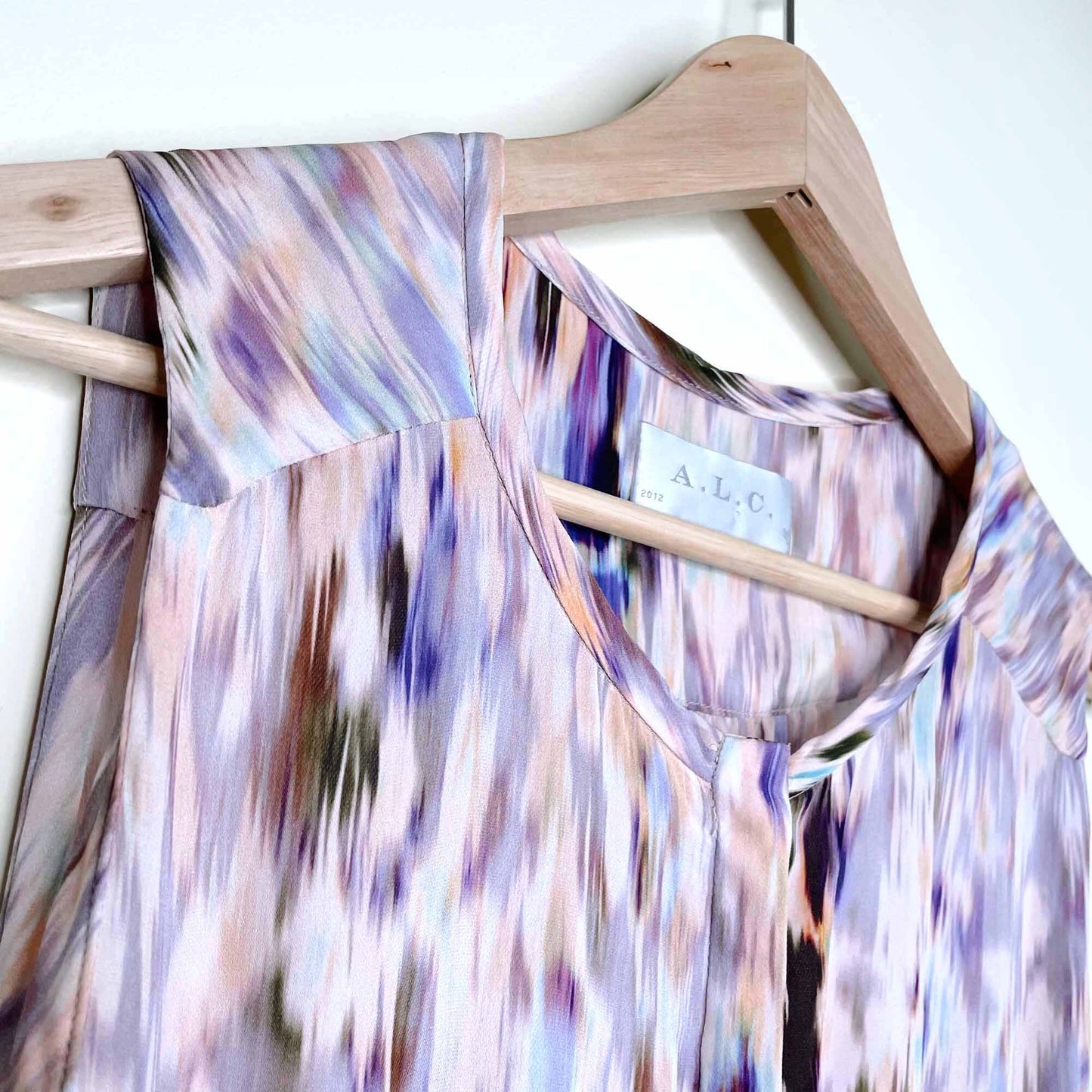 A.L.C. pastel watercolour silk dress - size small