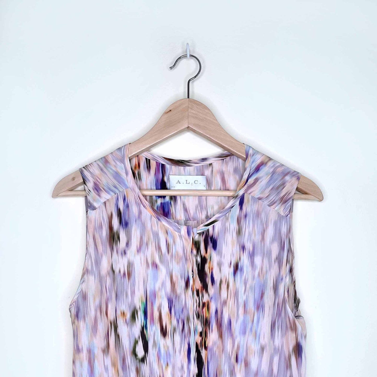 A.L.C. pastel watercolour silk dress - size small