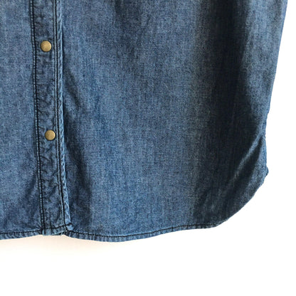 alc sleeveless denim kelly button down - size medium