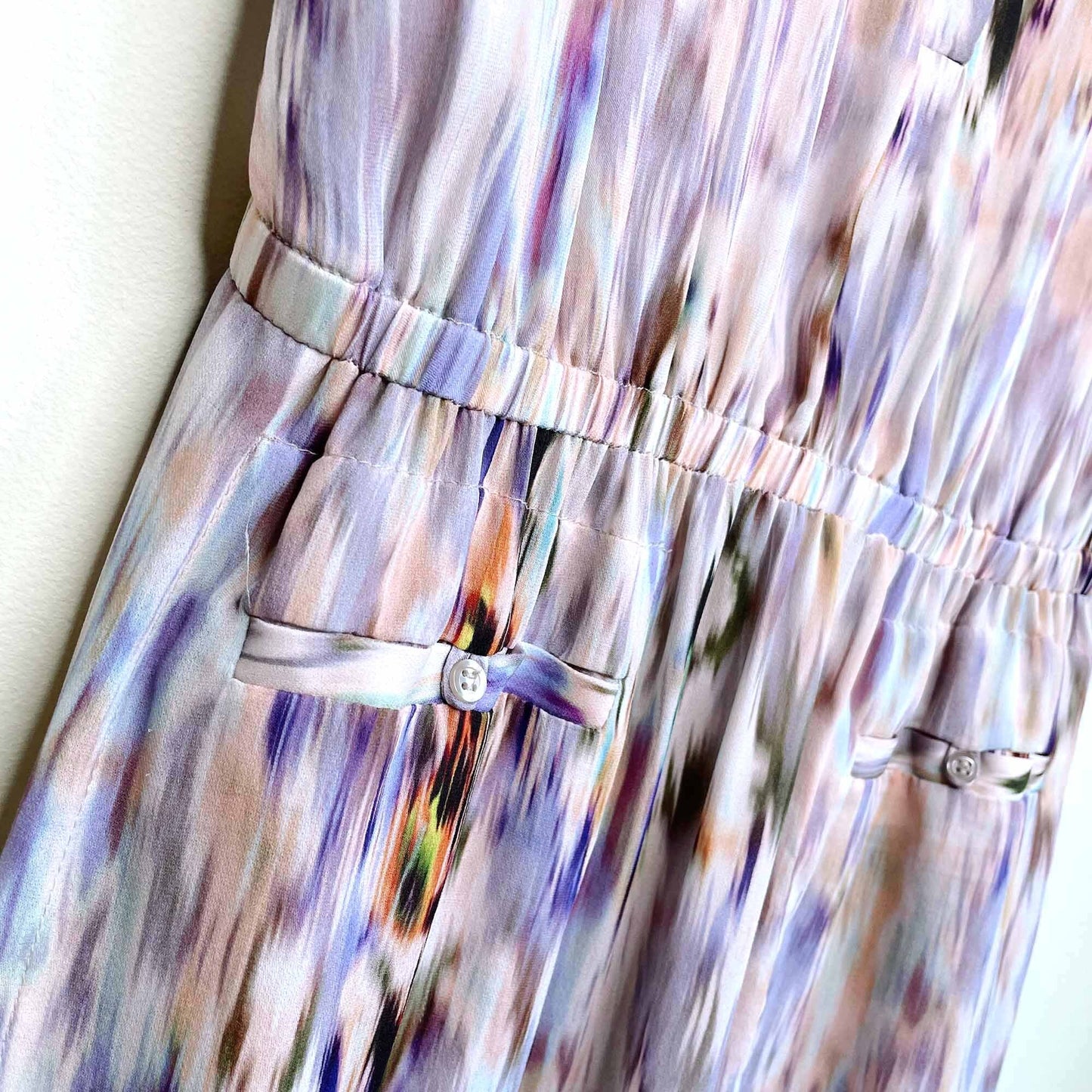 A.L.C. pastel watercolour silk dress - size small