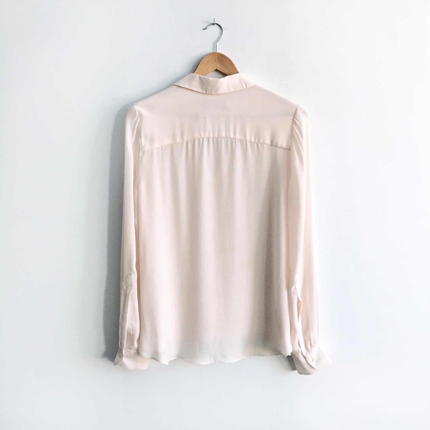 A.L.C. peach silk button down blouse - size medium