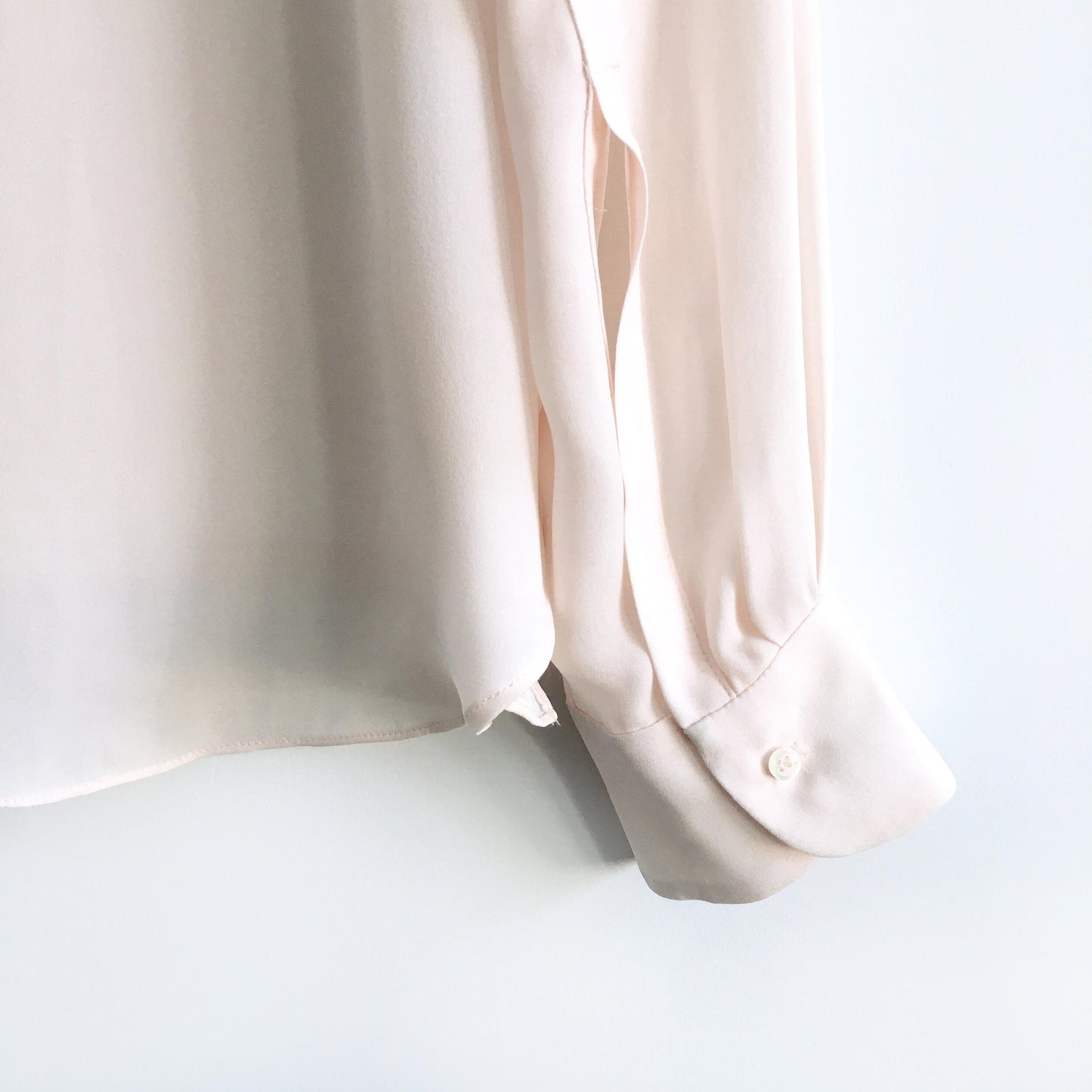 A.L.C. peach silk button down blouse - size medium