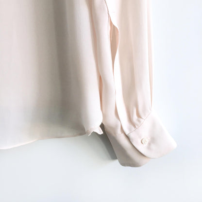 A.L.C. peach silk button down blouse - size medium