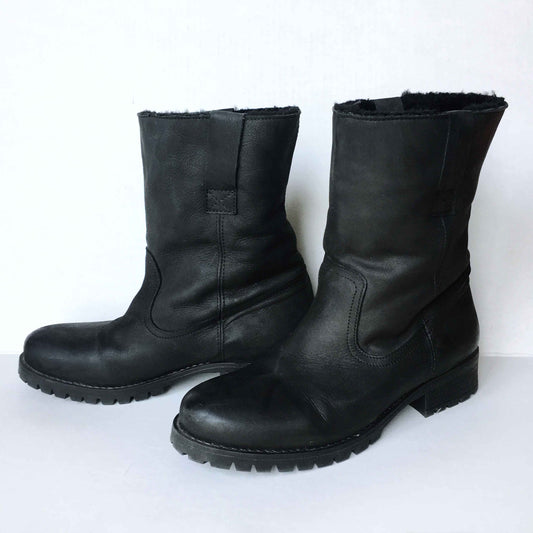 ALDO Turek sheepskin moto boots - size 9