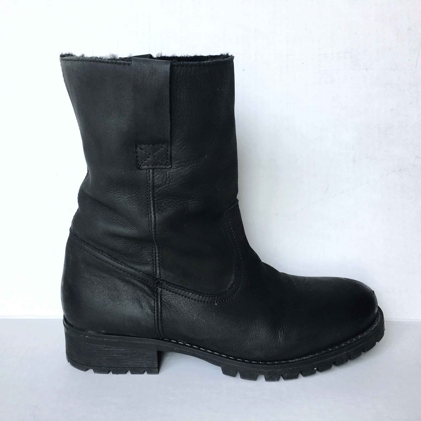 ALDO Turek sheepskin moto boots - size 9