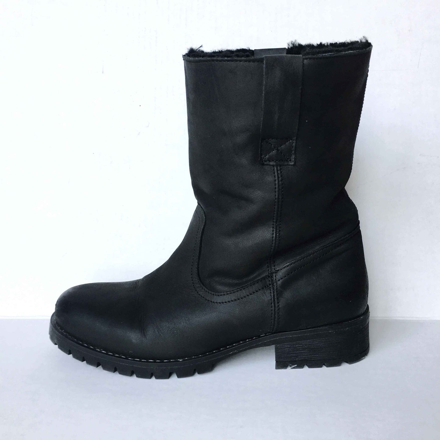 ALDO Turek sheepskin moto boots - size 9
