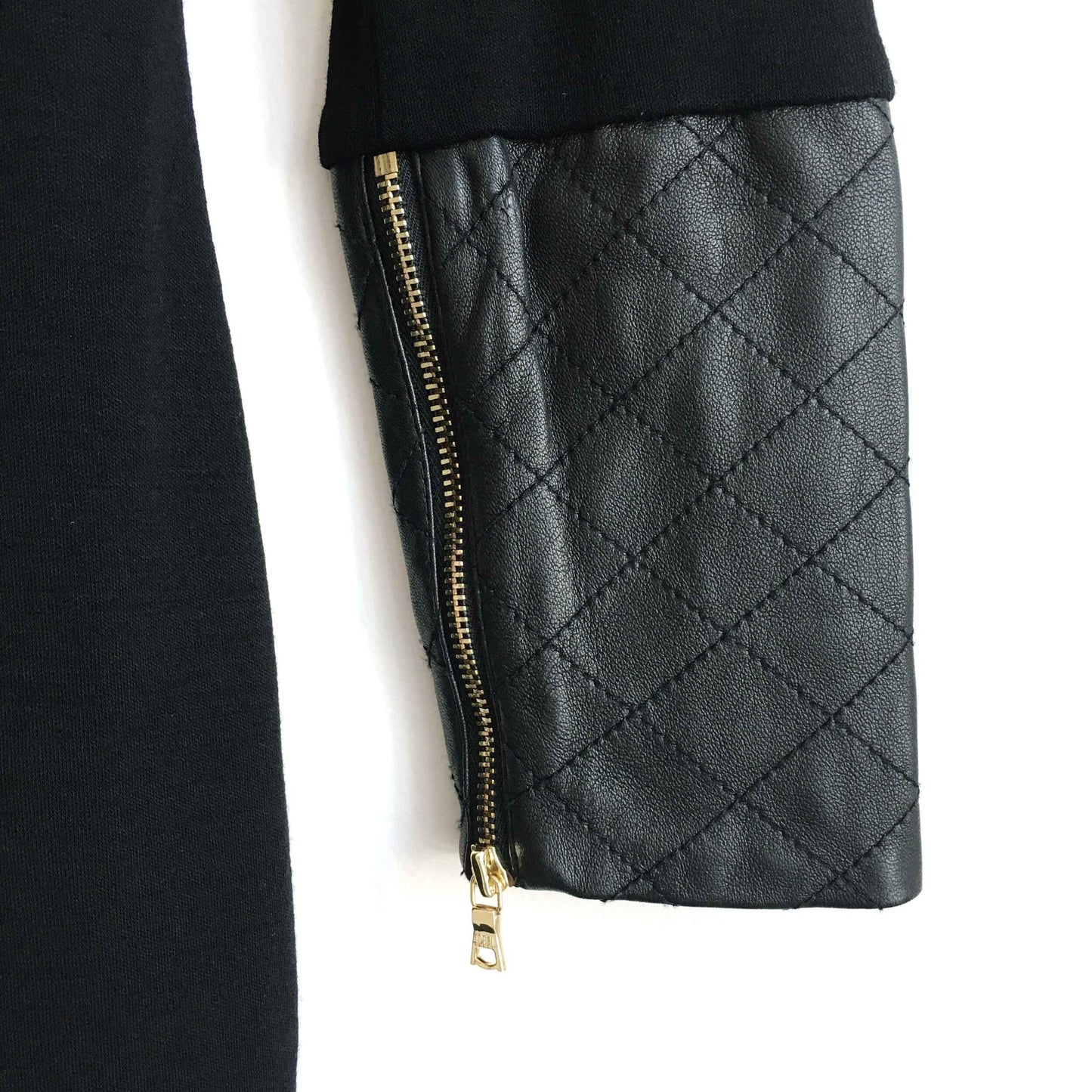 Alice + Olivia Daynah leather accent dress - size Small