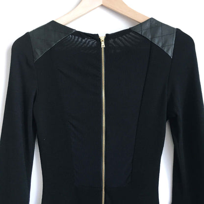 Alice + Olivia Daynah leather accent dress - size Small