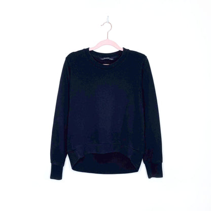 all saints black cocoon crewneck sweatshirt - size small