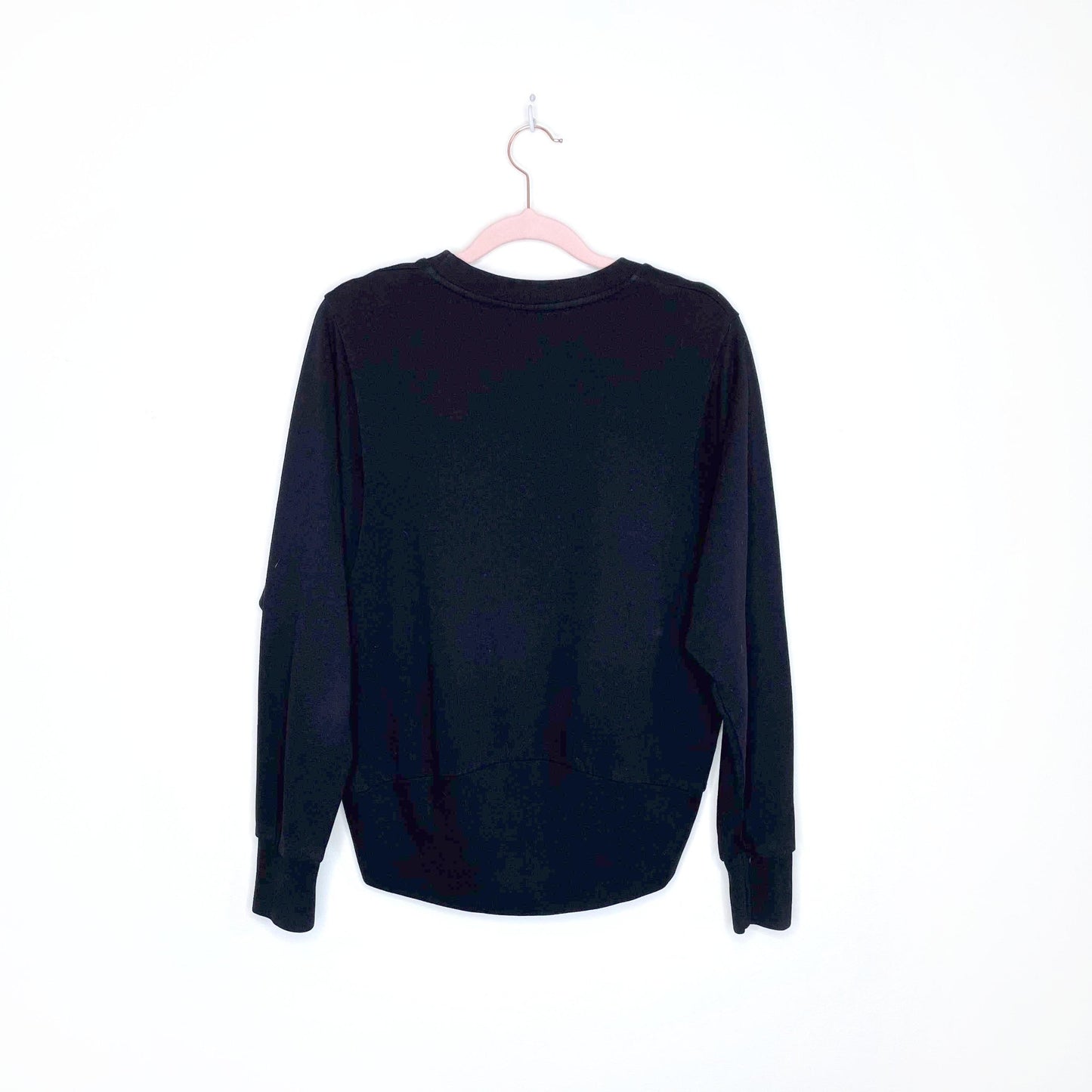 all saints black cocoon crewneck sweatshirt - size small