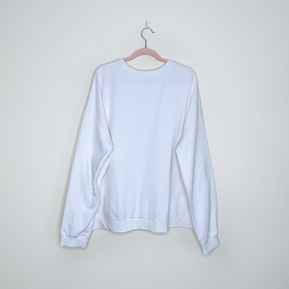 all saints white tiger javan lo sweatshirt - size large