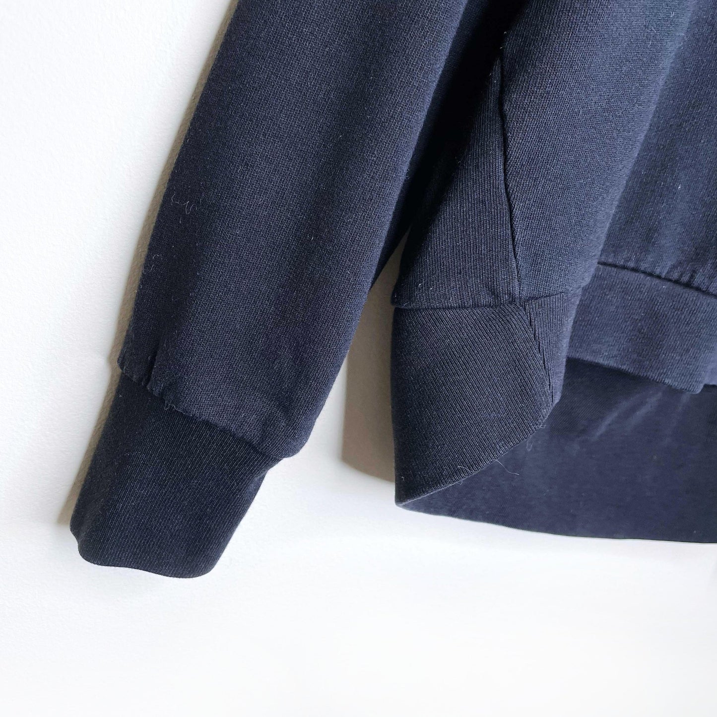 all saints black cocoon crewneck sweatshirt - size small