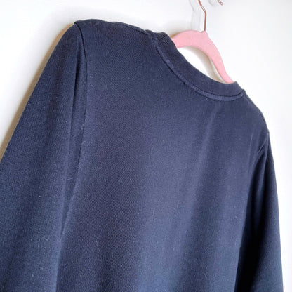 all saints black cocoon crewneck sweatshirt - size small