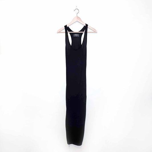 all saints lightweight silk-blend tank biker dress - size 2