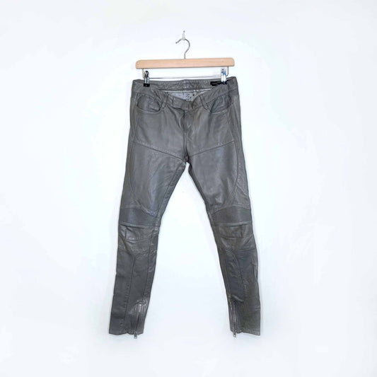 all saints mauritius moto leather pants - size 27