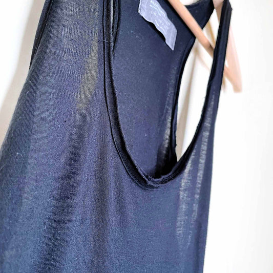 all saints lightweight silk-blend tank biker dress - size 2