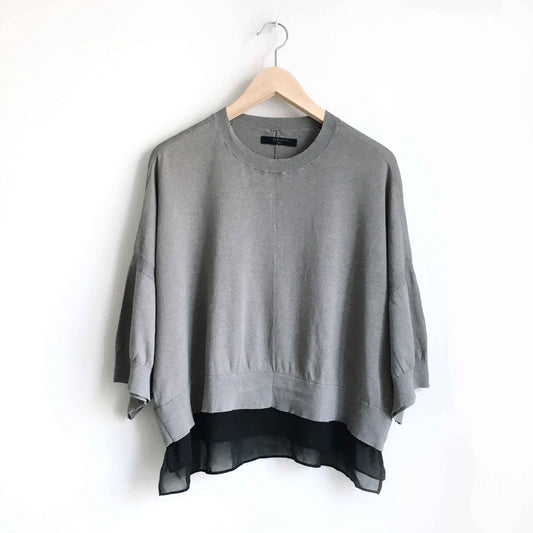 All Saints Relm linen oversized top - size Large