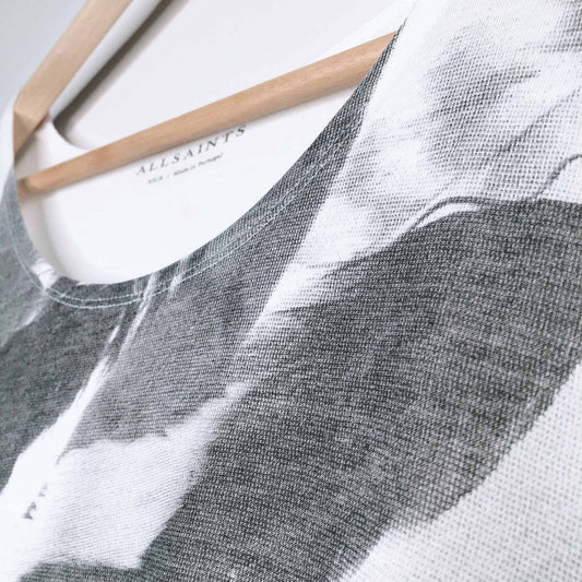 All Saints oversized feather dreams t-shirt - size xs/sm