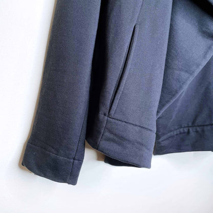 all saints bora sherpa collar sweatshirt jacket - size small