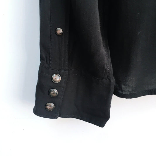 All Saints Wynona snap button shirt - size Large