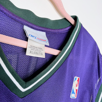 vintage reebok ray allen 34 milwaukee bucks home jersey - size xl
