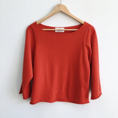 Allude Red Cashmere Sweater - size Small