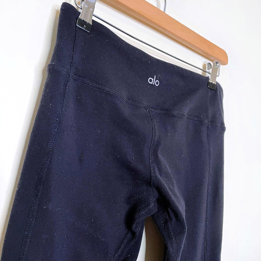 alo yoga blogger fav black moto leggings - size small