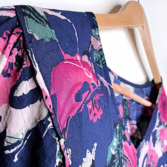 anama floral boho oversized blouse - size xs