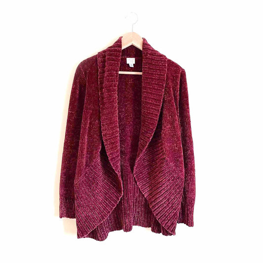 a new day chenille cocoon cardigan - size small