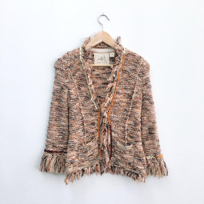 Angel of the North Fringe Cardigan - size xs
