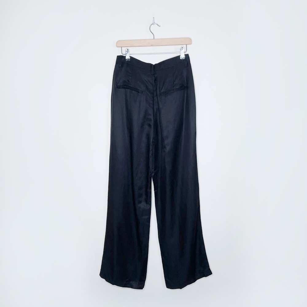 nwt anine bing black carrie pant pleated trouser - size 38