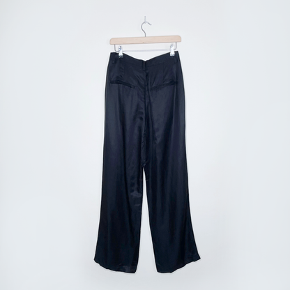 nwt anine bing black carrie pant pleated trouser - size 38