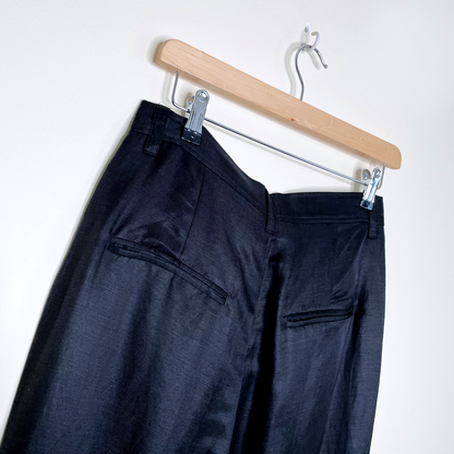 nwt anine bing black carrie pant pleated trouser - size 38