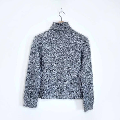 vintage ann taylor wool-blend heather turtleneck - size medium