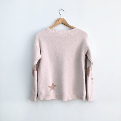 Ann Taylor Rose Gold Star Sweater - size Small