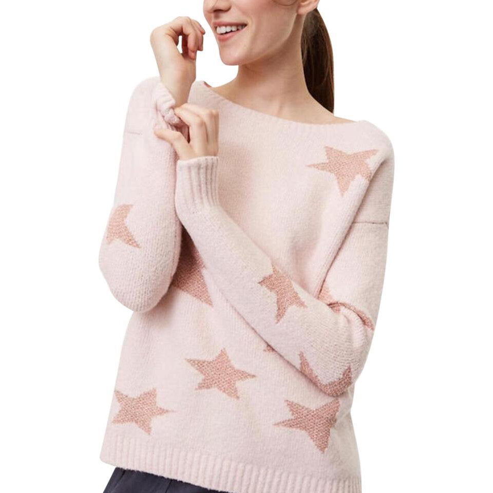 Ann Taylor Rose Gold Star Sweater - size Small