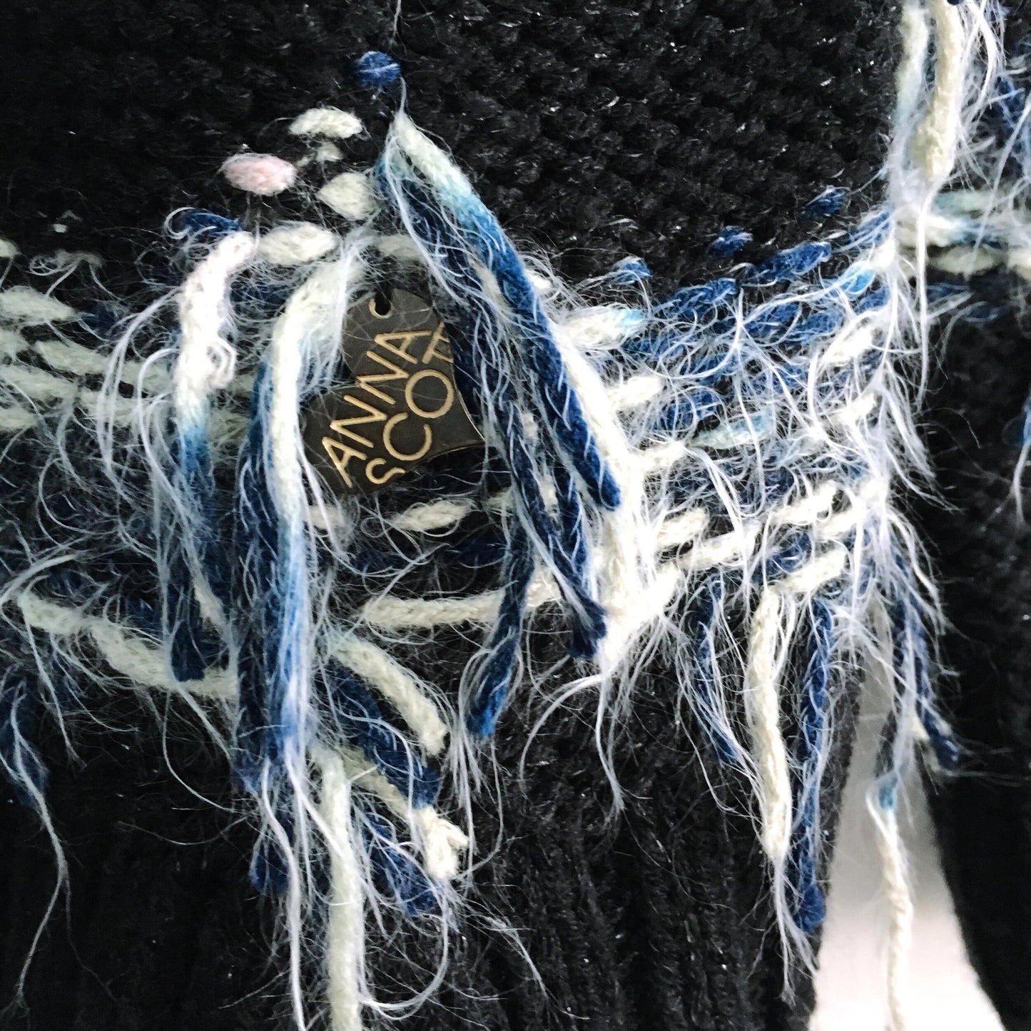 Anna Scott Rhoda Fringe Knit Pullover - size Medium
