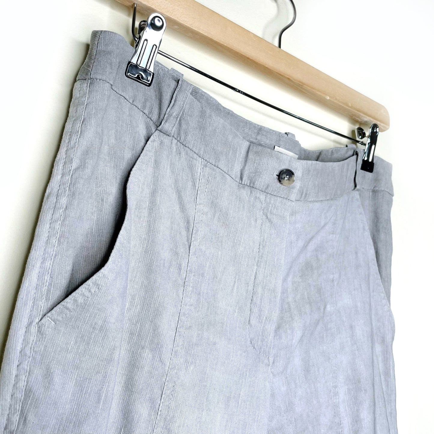 annette gortz 'stick' linen-blend slim pants - size 42