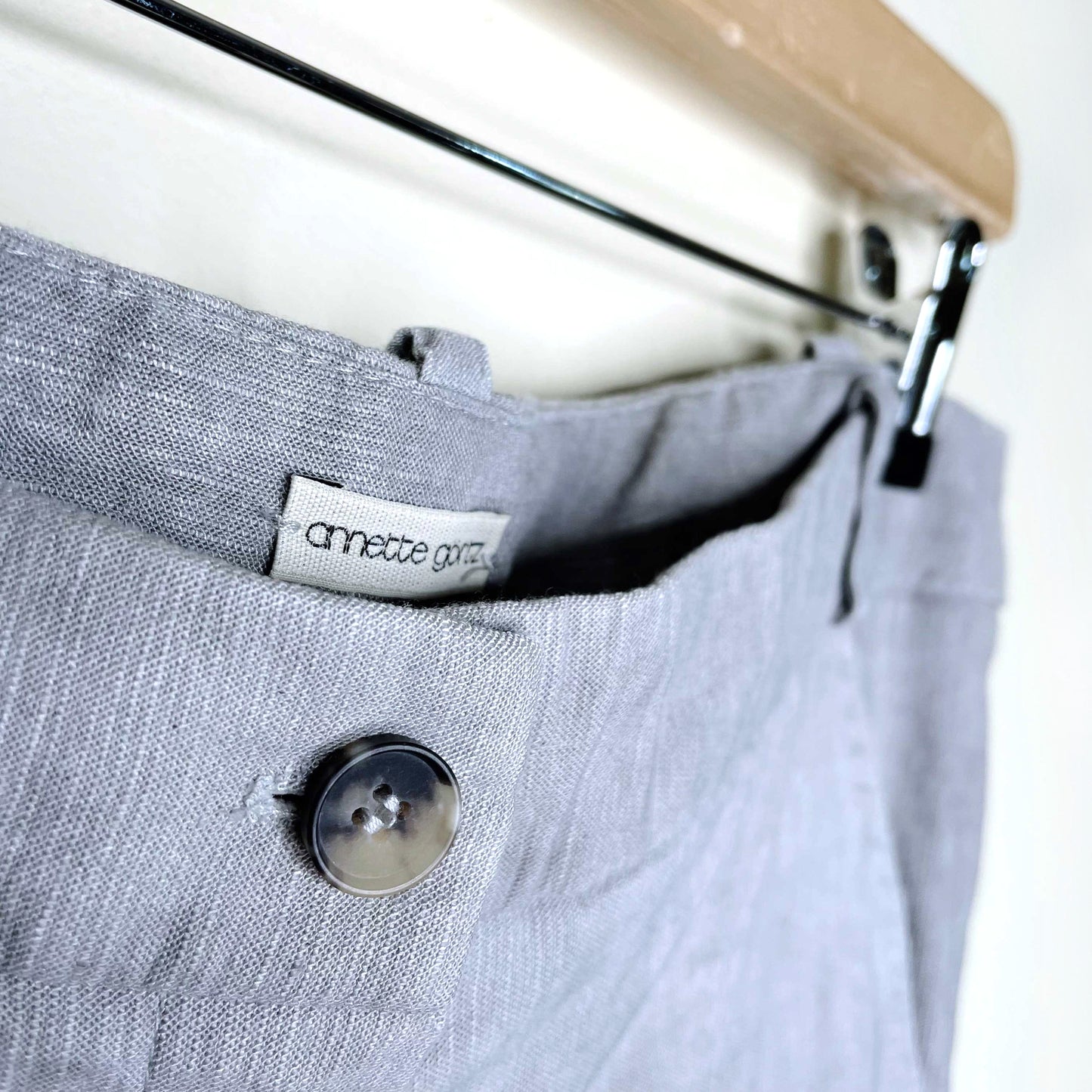 annette gortz 'stick' linen-blend slim pants - size 42