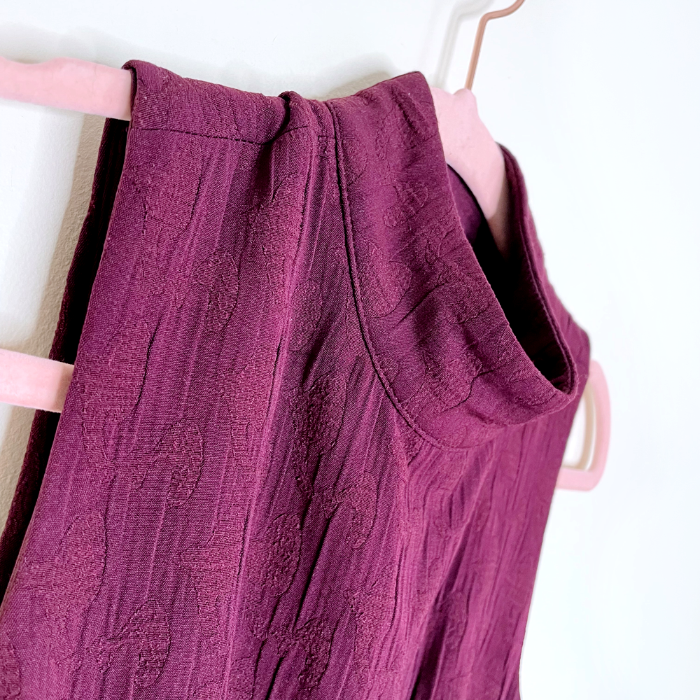 eva franco charley textured stretch knit high neck jumpsuit - size xs