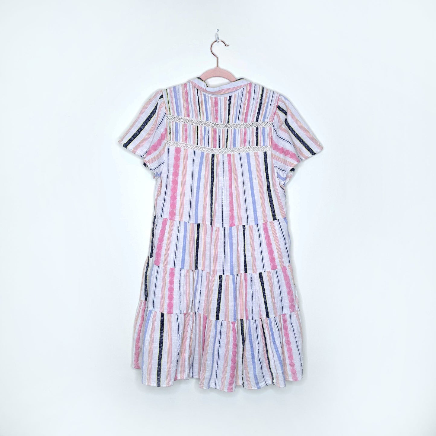 by anthropologie georgina tiered boho shirt dress - size MP