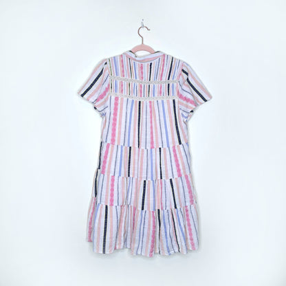 by anthropologie georgina tiered boho shirt dress - size MP